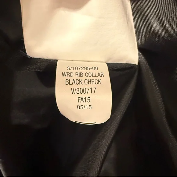 Old Navy Black Check Quilted Outerwear Vest Women's 2X Full Zip Rib Collar - Picture 5 of 10